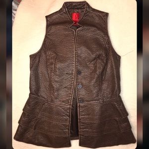 NWT | V Cristina Faux Leather Vest | SizeM | Brown